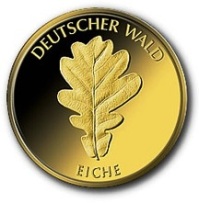 Золотая монета Германии 20 Евро (Дуб) фото